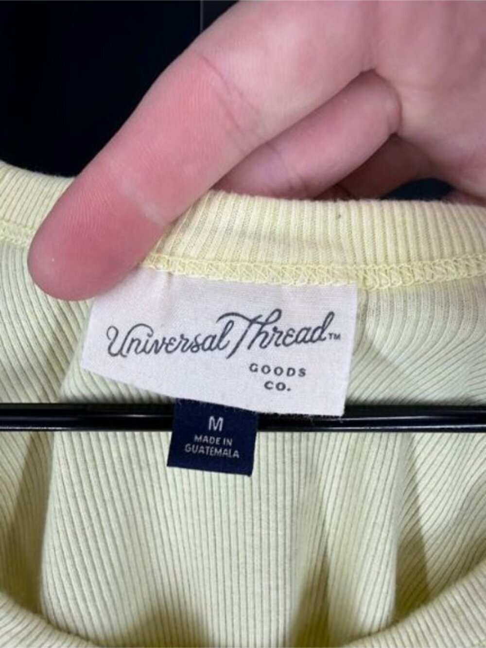 Universal Thread Pale Yellow Ribbed Tank Top - Picture 3 of 5